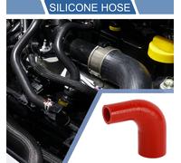 1 Pièce Tuyau De Silicone Rouge Universel Pour refroidissements De Voiture 90 Degrés Longueur 90mm/3.54" Id 25mm/0.98"-45mm/1.77"