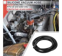1 Pièce Tuyau De Silicone Universel Pour Aspiration Haute Température 6Ft 1/4" 6Mm Id 3Mm épaisseur Ligne D'Aspiration Automobile Pression Max 130Psi Noir Silicone