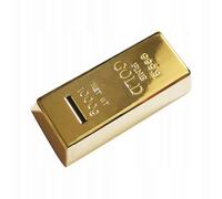 1 pièce. Une tirelire en forme de brique dorée. Économisez de l'argent.