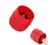 1 Pièce Universel Ebavureur pour Tuyaux, Outil de Plomberie, Outil d'ébavurage de Tuyaux 2 En 1, pour Alésoir Lntérieur-Extérieur 3 mm-38 mm (0,12 Pouces-1,5 Pouces) (Rouge)