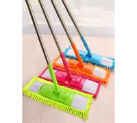 1 pièce Vadrouille plate en chenille rotative sèche et humide - sans électricité nécessaire, tampon de nettoyage remplaçable, convient pour le nettoyage des parquets, carrelages, fenêtres, cuisine, sa