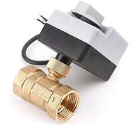 1 pièce, vanne à bille motorisée en laiton DN15/DN20/DN25 AC220V 2 voies 2 fils vanne à bille électrique normalement ouverte vanne à bille automatique manuelle ( Couleur : DN20-2PCS , Taille : 220V )