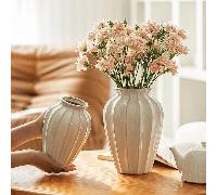 1 pièce Vase à fleurs en céramique vintage élégant. Il peut être utilisé comme un vase à fleurs pour le salon, ou comme une pièce de décoration moderne placée à côté de fleurs séchées, ou comme centre