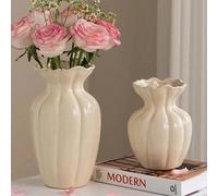 1 pièce Vase à fleurs en céramique vintage élégant. Il peut être utilisé comme un vase à fleurs pour le salon, ou comme une pièce de décoration moderne placée à côté de fleurs séchées, ou comme centre