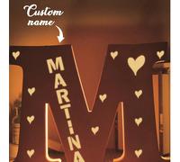 1 pièce Veilleuse personnalisée avec lettre pour enfants, Lettre lumineuse créative de 28 cm A-Z, Grande enseigne lumineuse à LED, Convient pour veilleuses de maison, bars L,M,S,B,C,D,E,F,G,H,R,J,K,N,