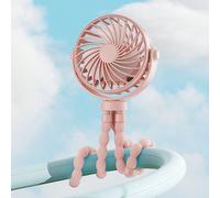 1 pièce Ventilateur de poussette bébé poulpe, ventilateur portable silencieux rechargeable par USB, mini ventilateur pliant avec veilleuse LED, ventilateur réglable 3 vitesses pour utilisation intérie