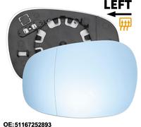 1 Pièce Verre De Remplacement Rétroviseur Pour Bmw 125I 128I 135I 135Is 320I 2009-2013 C?té Gauche Conducteur Avec Plaque De Support No.51167252893 Verre Bleu Plastique Réel