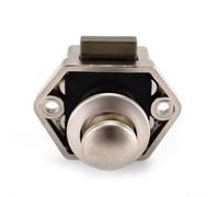 1 pièce - Verrou à pression for camping-car, caravane, bateau, mobil-home, loquet de tiroir/placard de 20 mm de diamètre(Pearl nikel)