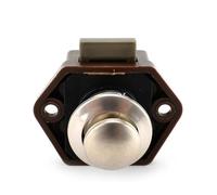 1 pièce - Verrou à pression for camping-car, caravane, bateau, mobil-home, loquet de tiroir/placard de 20 mm de diamètre(Brown)