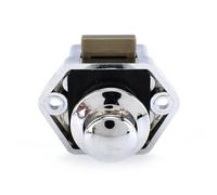 1 pièce - Verrou à pression for camping-car, caravane, bateau, mobil-home, loquet de tiroir/placard de 20 mm de diamètre(Chrome)