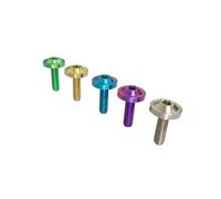 1 pièce vis en titane M4 M5 M6*10/15/20/25/30/35/40 TC4 Gr5 vis à tête ronde à bride en fleur de prunier avec boulon à anneau(Black,M6x40)