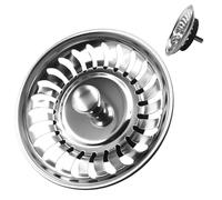 1 Pièces Ø 80 mm Bouchon Évier Cuisine, Filtre Évier Cuisine, Crépine D'évier Universel en Acier Inoxydable, Panier à Tamis pour Éviers de Cuisine, Filtration des Résidus et l'écoulement Rapide