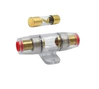 1 pièces 10*38MM verre plaqué or AGU fusible fusibles Pack amplificateur Audio de voiture 10A 15A 20A 25A 30A 40A 50A 60A 70A 80A 100A fusible de voiture Câblage de protection ( Color : Fuse and Fuse