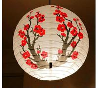 1 pièces 12incn 30cm Style Chinois Festif imprimé Rond lanternes en Papier Lustre Suspendu pour la décoration de Mariage fête décoration de la Maison