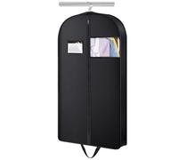 1 Pièces 152x 60x10cm housse vetements à suspendre pour anti Poussière,housses de vêtements Noir,avec zip,une fenêtre transparente,pour rangement costume, chemises
