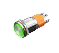 1 pièces 16mm 19MM courant élevé 10A haute puissance 12V110V 24V 220V lumière LED autobloquant instantané bouton autobloquant(G LED Ring,16MM_MOMENTARY_110V)