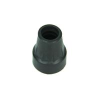 1 Pièces 19mm Bas Gomme Souple Tampons En Caoutchouc Marche Randonnée Bâtons Fin Couverture Conseils Canne Béquille Coussinet En Caoutchouc Robuste Virole En Métal