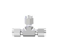 1 pièces 2000-PSI-SS316L 3 voies 1/16 "-1" 3-25mm Tube OD Compression Union SUS316L coupleur en acier inoxydable connecteur de raccord tuyau avec écrou verrouillage(8mm)