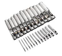 1 pièces 25 taille poinçons creux outils de poinçon en métal ensemble d'artisanat en cuir poinçon de ceinture pour vêtements en toile poinçonnage rond 1.0mm à 25mm, M1.0