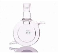 1 pièces 25ml 50ml laboratoire verre gainé Double couche flacon réacteur bouteille bécher laboratoire Kit avec Joint gradué 24/29(50ml)