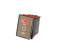 1 pièces 2822 trois vitesses économique 20A métal étanche avec lumière 6 broches rouge, vert et bleu interrupteur à bascule en option(Golden Panel R-Glow,220V)