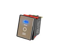 1 pièces 2822 trois vitesses économique 20A métal étanche avec lumière 6 broches rouge, vert et bleu interrupteur à bascule en option(Golden Panel B-Glow,9-24V)