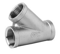 1 Pièces 304 Té En Forme De Y En Acier Inoxydable 1/4 "3/8" 1/2 "3/4" 1 "1-1/4" 1-1/2 "2" Filetage Interne 45 Degrés Raccords De Tuyauterie En T Oblique(DN20)