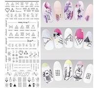 1 Pièces 3d Ongle Curseur Noir Russie Lettre Autocollant Été Flamingo Décalcomanies Adhésif Manucure Conseils Nail Art Décorations
