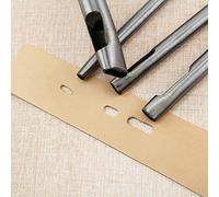 1 pièces 3mm / 4mm / 5mm / 6mm / 7mm / 8mm * 2mm forme ovale trou poinçon coupe ceinture montre bande joint creux en cuir bricolage outil, 2x4