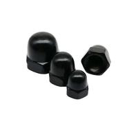 1 pièces/5 pièces/10 pièces M3 M4 M5 M6 M8 M10 M12 noir 304 en acier inoxydable, capuchon d'écrou hexagonal en forme de gland, couvercle décoratif, écrou de dôme(1pc M12)