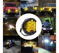 1 PièCes 7 Pouces Led LumièRe De Travail Cosses Spot Inondation Combo Faisceau Antibrouillard Tout-Terrain Conduite LumièRe