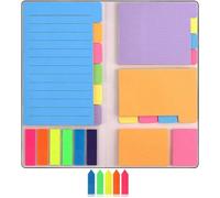 1 pièces, 7 types de notes Post-It, avec étiquettes inscriptibles, signets pour marquer les pages, marqueurs adhésifs pour fournitu