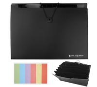 1 Pièces A4 Trieur Documents Extensible,12 Poches Porte Documents,range document bureau,Accordéon Classeur Pochettes Porte-documents,pour rangement documents(noir)