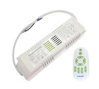 1 pièces AC110V-220V 18W-108W-150W sortie 24V 2.4G télécommande LED pilote alimentation for bande LED bicolore gradation changement de couleur(60-72W,AC 220V With Remote)