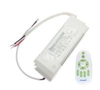 1 pièces AC110V-220V 18W-108W-150W sortie 24V 2.4G télécommande LED pilote alimentation for bande LED bicolore gradation changement de couleur(36-54W,AC 220V With Remote)