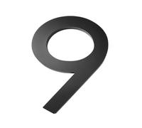 1 pièces adresse grande porte moderne Alphabet flottant maison numéro lettres signe 0-9 chiffres noirs 125mm 5 pouces extérieure(9)