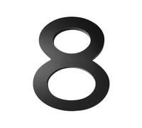 1 pièces adresse grande porte moderne Alphabet flottant maison numéro lettres signe 0-9 chiffres noirs 125mm 5 pouces extérieure(8)