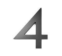 1 pièces adresse grande porte moderne Alphabet flottant maison numéro lettres signe 0-9 chiffres noirs 125mm 5 pouces extérieure(4)