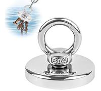 1 Pièces Aimant Peche à L'aimant 55 kg Aimant Neodyme Peche a L'aimant Gros Aimant Puissant Peche Aimant de Peche Neodyme Super Diamètre 42 mm pour L'industrie et la Science Pêche Magnétique Garage