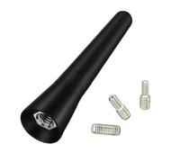 1 Pièces Antenne de Toit de Voiture, 6.5 CM Antenne Voiture Courte Puissante Universelle avec Adaptateur Filetage M4, M5, M6, Mini Antenne de Voiture en Acier Inoxydable pour Tous Les Voiture
