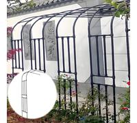 1 Pièces Arche Rosier Exterieur, Pergola Jardin Métal, Support Plante Grimpante Tonnelle, Demi-latérale Treillis, À Rosiers Arceau De Jardin En Métal, Facile À Assembler Décoration Entrée(Black,0.9M*2