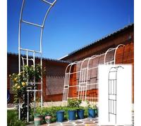 1 Pièces Arche Rosier Exterieur Pergola Jardin Métal Support Plante Grimpante Tonnelle Demi-latérale Treillis Aux Intempéries Tuteur Treillis Jardin(Black,0.6M*2.4m/1.9FT*7.8FT)
