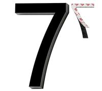1 Pièces Autocollant Chiffre Numéro 7 Noir,Numéro de Maison autocollant,Numéro de Porte Autocollant en Acrylique,pour Bureaux,Boîte Aux Lettres,Porte,Garage(9.5 cm)