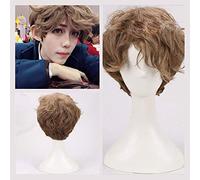 1 pièces bêtes fantastiques et où les trouver Newt Scamander Brown perruque bouclée Cosplay Newt perruque Eddie Redmayne perruque brune