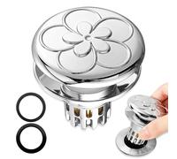 1 Pièces Bouchon de lavabo, Pop up Bouchon de vidage Universel, Bouchon de Vidange Amélioré, Flitre de Vidange Anti-Bloqué, avec Filtre Net, pour Baignoire, Cuisine, Lavabo (34-40mm).