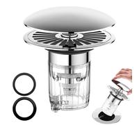 1 Pièces Bouchon de lavabo Tout cuivre, Pop up Bouchon de vidage Universel, Bouchon de Vidange Amélioré, Flitre de Vidange Anti-Bloqué, avec Filtre Net, pour Baignoire, Cuisine, Lavabo (34-40mm).