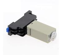 1 pièces bouton rotatif de retard mise sous tension DPDT 1S/5S/10S/30S/60S/3M/5M/10M/30M minuterie temporisation relais AC 220V H3Y-2 avec(0-3 Minute)