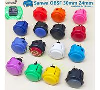 1 pièces bouton sanwa d'origine OBSF 30 obsf24 bouton poussoir d'arcade 24mm 30mm commutateur Nintendo MAME framboise pi boutons de remplacement 1pcs 30mm--white