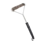 1 Pièces Brosse de Nettoyage pour Barbecue, Laiton Triangulaire Brosse Barbecue,Brosse Grille de Barbecue avec Poignée D'isolation Thermique