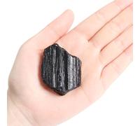 1 Pièces Brute de pierre naturelle de Tourmaline Noire, 70-90 grammes pierre brute de Tourmaline Noire à utiliser comme pierre d'eau, pierre de guérison Reiki, pierre de chance ou décoration